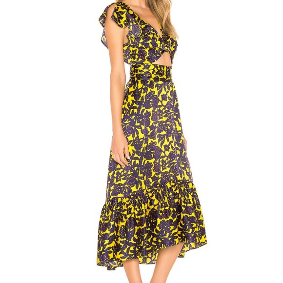 A.L.C. Yellow Floral Valencia Dress - Picture 1 of 5